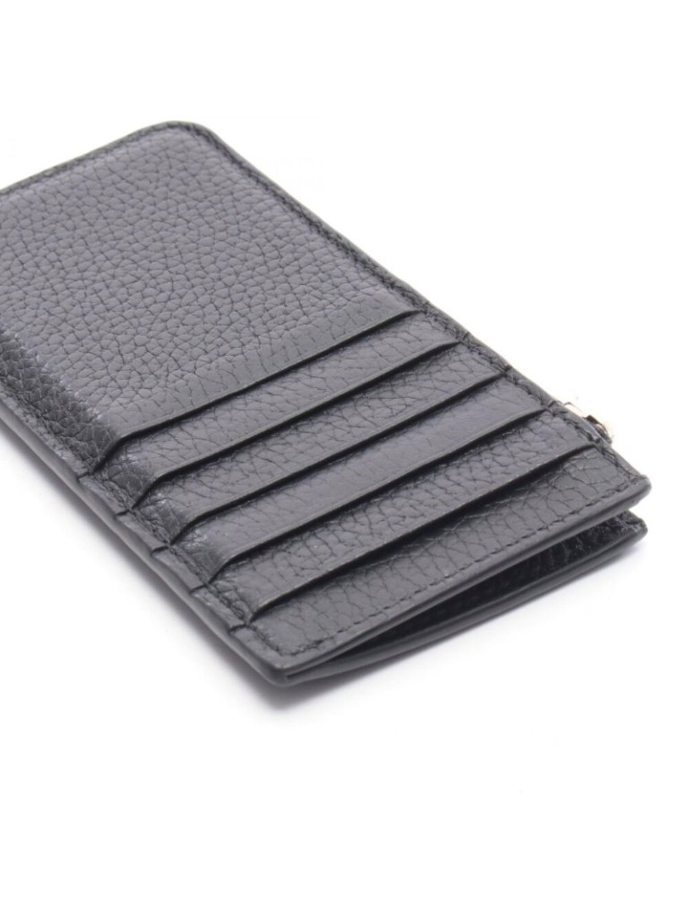 Gucci Coin Case Embossed Logo Card Black Leather - Picture 5 of 7